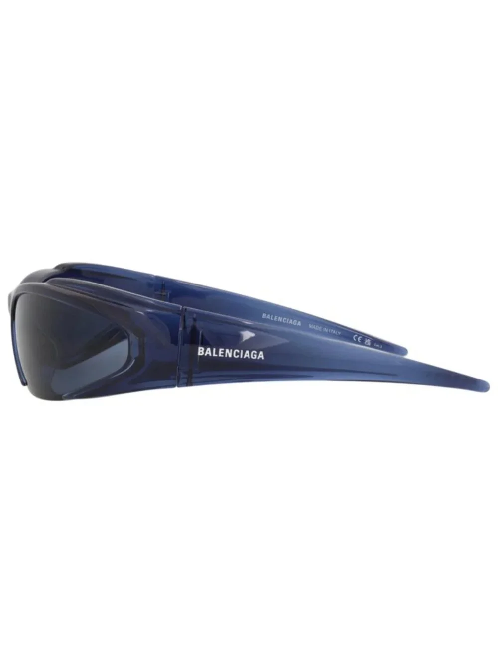 New Balenciaga Women's Sunglasses Shield Wrap Bio Injection Frame Unisex Blue